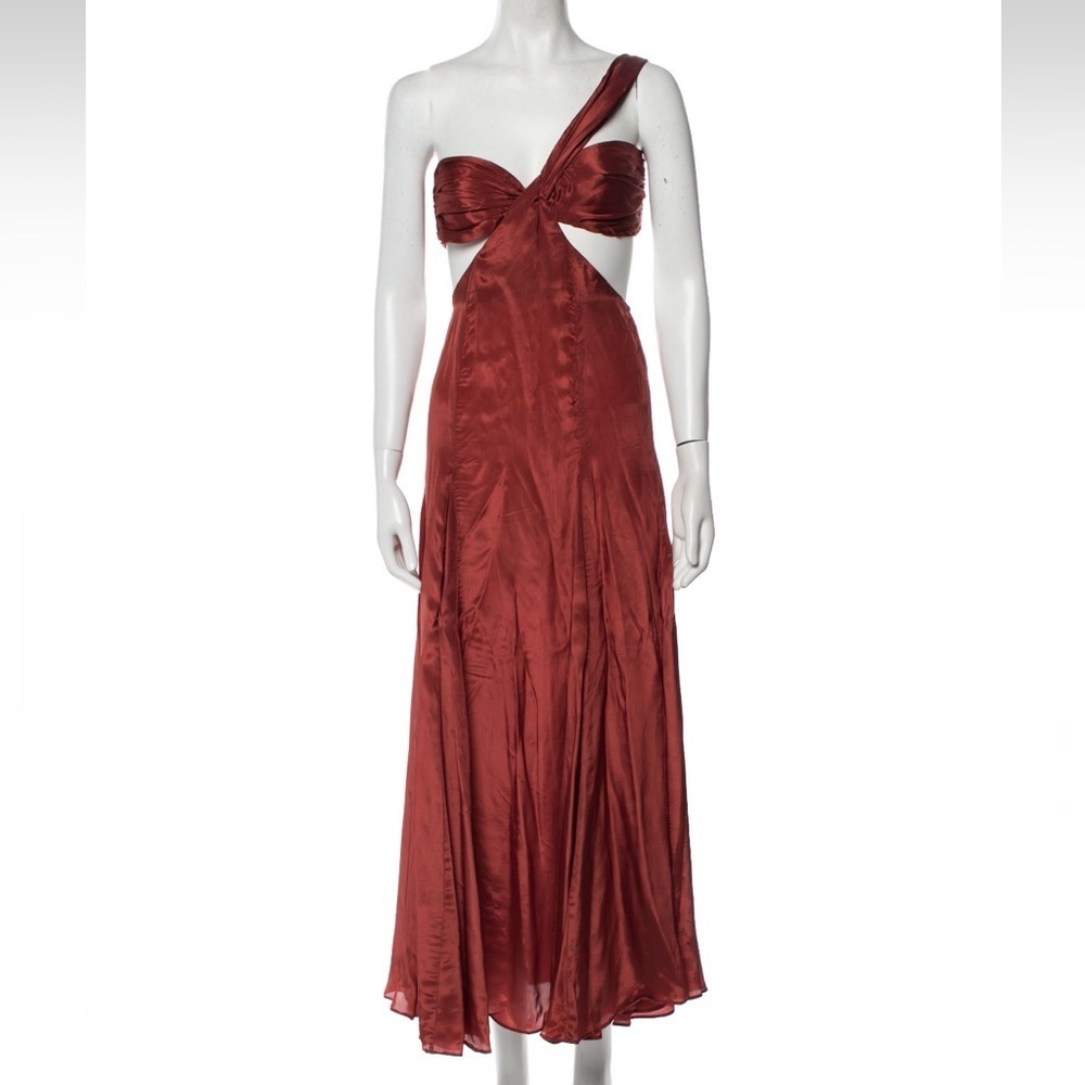NWT Farm Rio Plunge Neckline Midi Length Dress- Size Large - Picture 5 of 7
